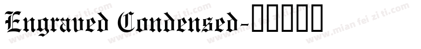 Engraved Condensed字体转换